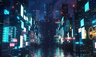 futuristic city hub
