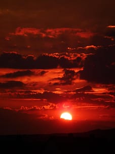 red sun, when day breaks