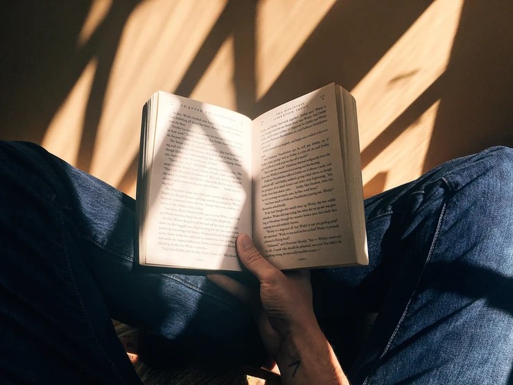 person holding a book 