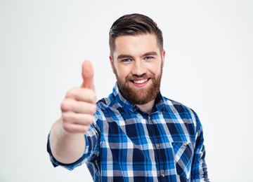 man doing a thumbs up